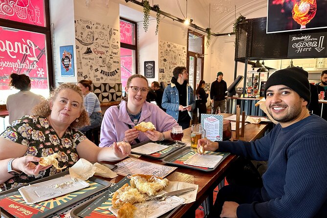 Budapest Street Food Tour with Local Snacks, Dessert and Beer - Lángos and beer, a hearty Hungarian opening