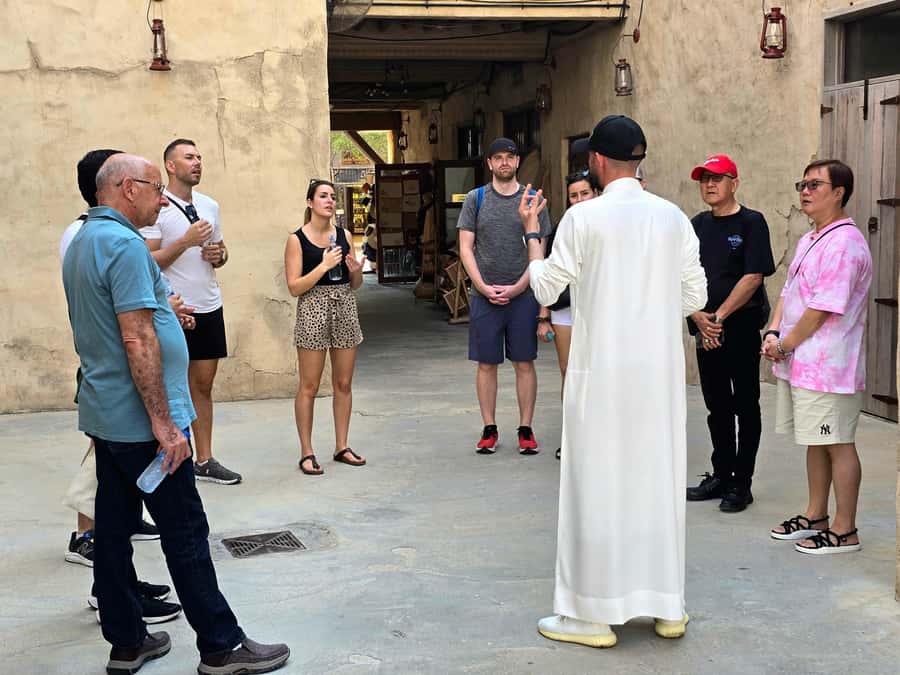 Dubai: Premium Old Town, Street Food, Souks & Boat Ride Tour - Food and drinks break up the walking