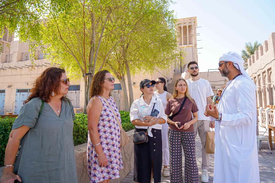Dubai Private Top Attractions, Premium Vehicle & Street Food - Bluewaters Island and the Ain Dubai view