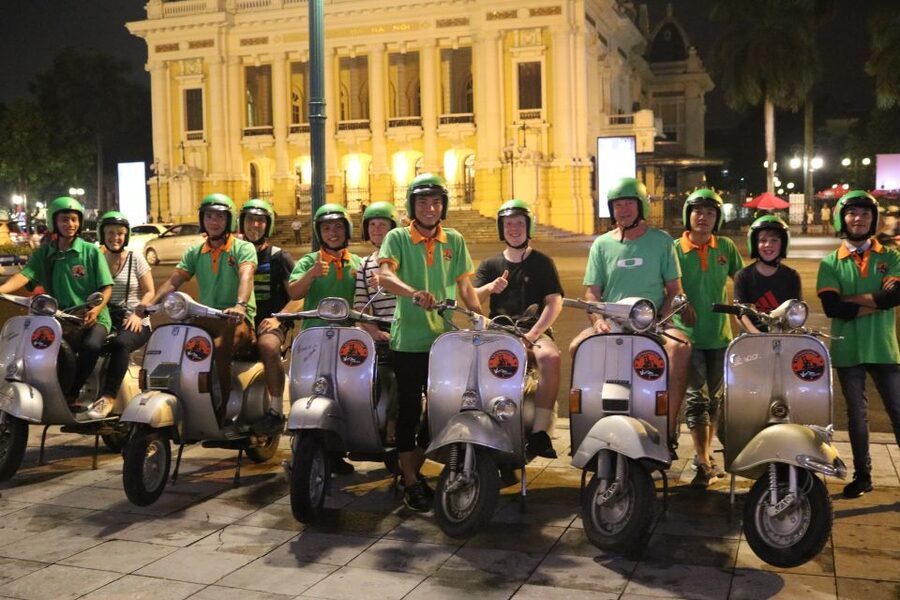 Enjoy Hanoi Like a Local - Vespa & Street Food Tour by Night - Truc Bach Lake, street food, and a slower hour