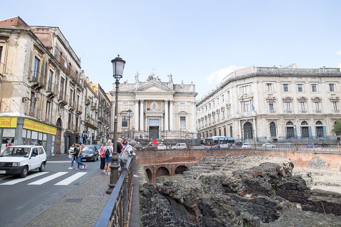 Gastronomic Street Food Tour of Catania - Piazza Stesicoro and the Roman amphitheater