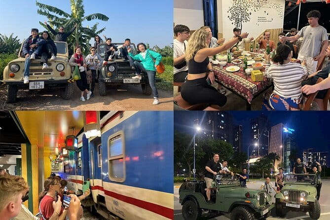 Hanoi Jeep Night Street Foodie Tour, Train Street and Egg Coffee - Ngu Xa and the unusual noodle dishes