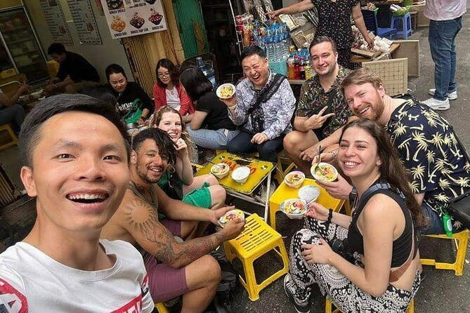 Hanoi street food walking and train street visit - Train Street and coffee after dark
