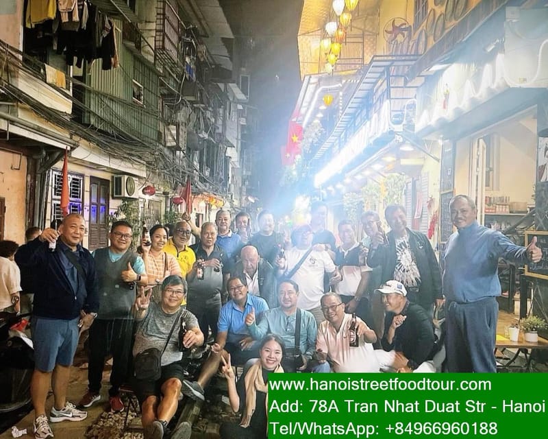 Hanoi Train Street +Best Street Food eating in old quarter - Starting at 78A Tran Nhat Duat