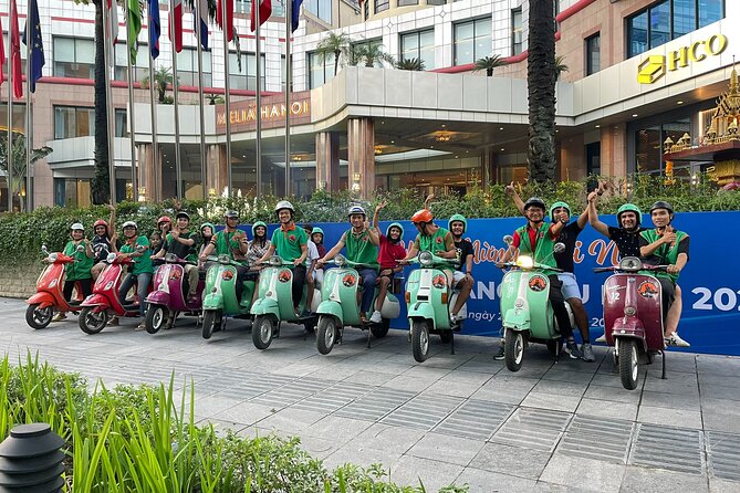 Hanoi Vespa After Dark Street Food Tour -Hidden Gem-Train Street - French Quarter views at Hanoi Opera House