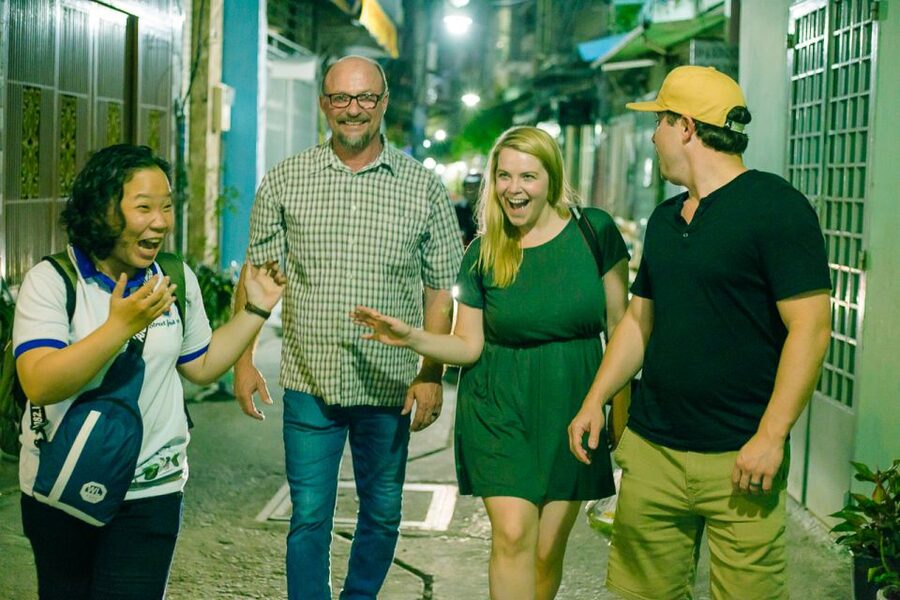 Ho Chi Minh City: Private Street Food Evening Walking Tour - Pancakes, herbs, and a proper start in District 3