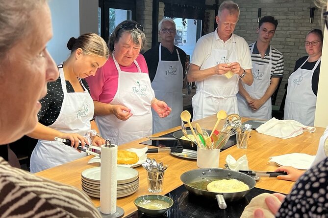 Hungarian Langos Making Class: The No. 1 Street Food in Hungary - Hungarian wine and homemade drinks at the table