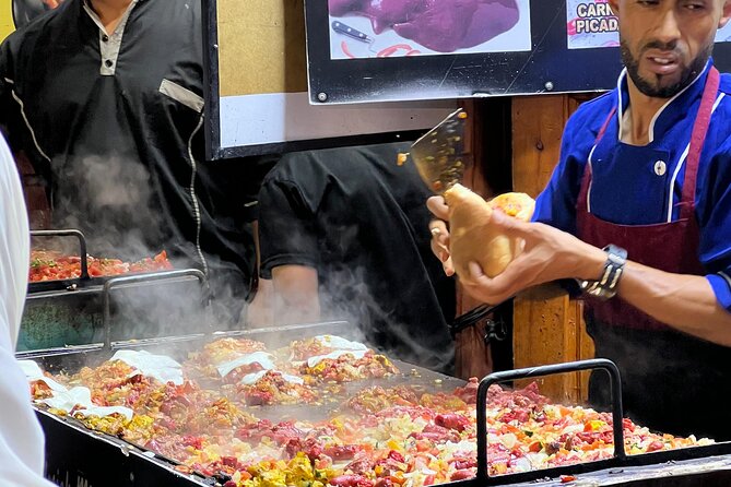 Marrakech Street Food with +10Tasting & Tanjia Dinner|Guided Walk - Watching Sfenj take shape in Derb Dabachi