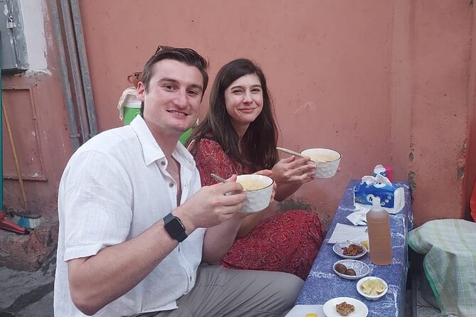 Marrakech Street Food with +10Tasting & Tanjia Dinner|Guided Walk - Learning the folds of Msamen at Riad Sidi Ayoub