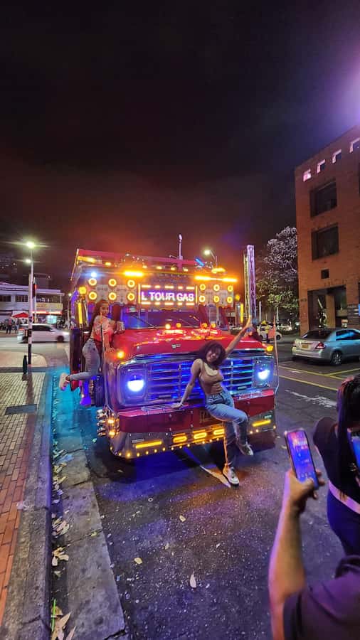 Medellin: Party Bus with DJ & Street Food Tastings - The party bus, Chiva, DJ, and guide
