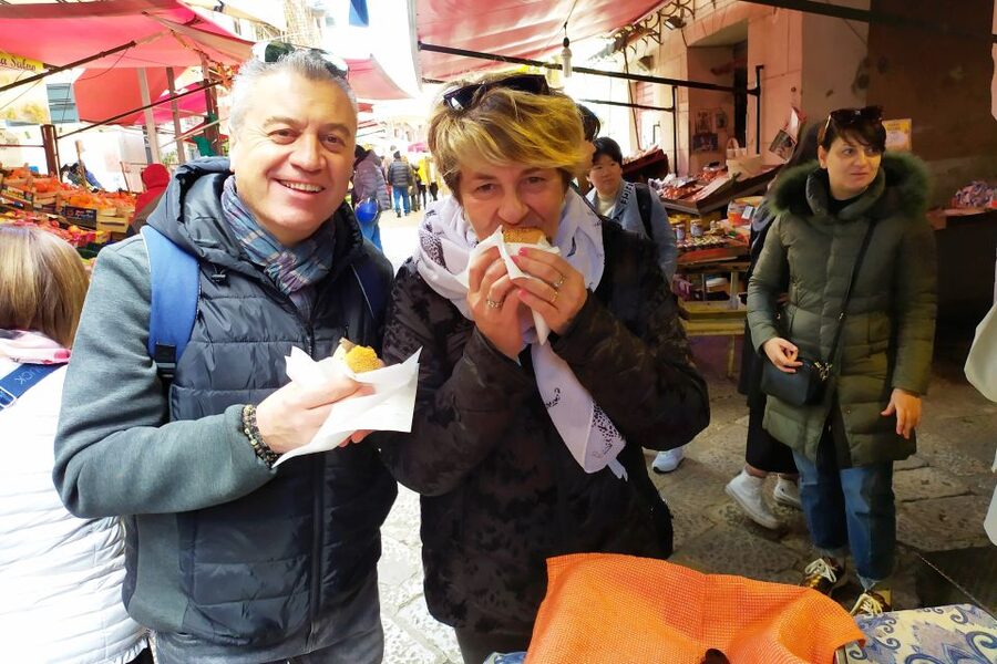 Palermo: City Walking Tour & Street Food Tasting with Drink - Teatro Massimo and Palermo’s grand public face