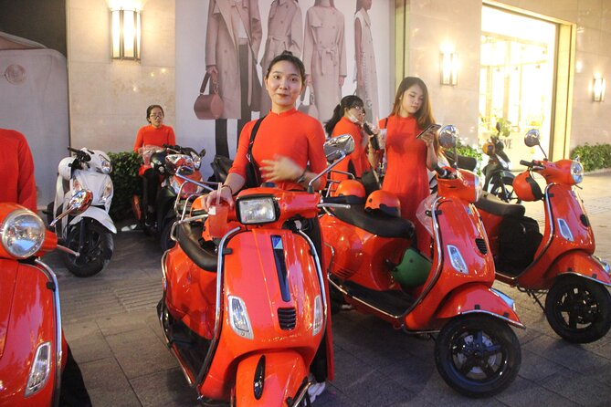 Saigon Vespa By Night Street Food With Female Riders Ao Dai - Safety, comfort, and who should book