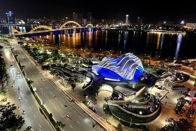 Sunset/Sunrise Lady Buddha or Marble Mountain with Foodie Tour - Dragon Bridge, the city’s famous crossing