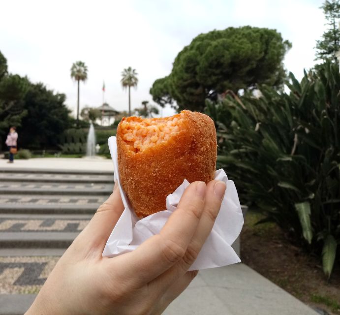 The Original Fish Market and Street Food Tour of Catania - Arancini made by Mamma Agata