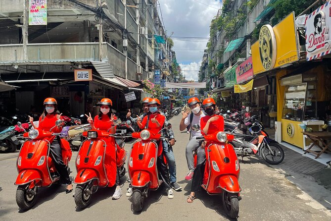 Vespa Female Ao Dai riders Night Street Food + See Train Street - Hanoi Opera House and a first major food stop