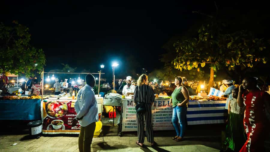 Zanzibar:Stone town Street food market walking tour,transfer - Stone Town’s winding streets and old buildings