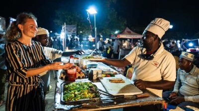Stone town Street food market walking tour,transfer