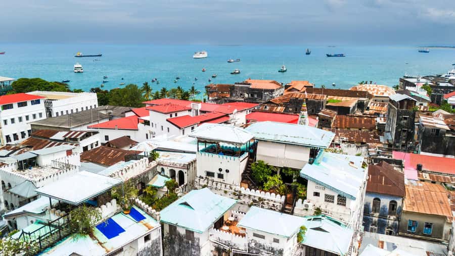 Zanzibar:Stone town Street food market walking tour,transfer - The Old Fort and the waterfront at sunset